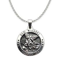 Stainless Steel St. Michael Medal for Men