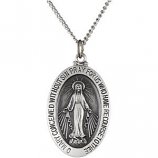 XL Sterling Silver Miraculous Medal