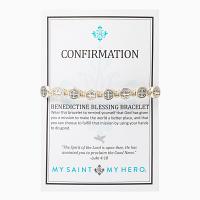 Tan Confirmation Blessing Bracelet - Silver