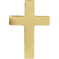 14K Gold Cross Lapel Pin