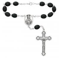 6X8MM Black Auto Rosary