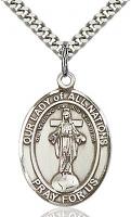 Pewter Our Lady of All Nations Pendant