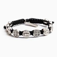 Black Confirmation Blessing Bracelet - Silver